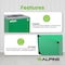 Alpine Industries Square Recycling Bin, 29 Gallons, Green Can, Mixed Opening Lid, for Mixed ALP4450-KIT-GRN-M-MIX - alternate 7